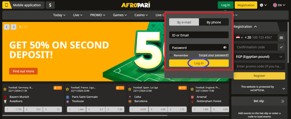 Log In AfroPari 